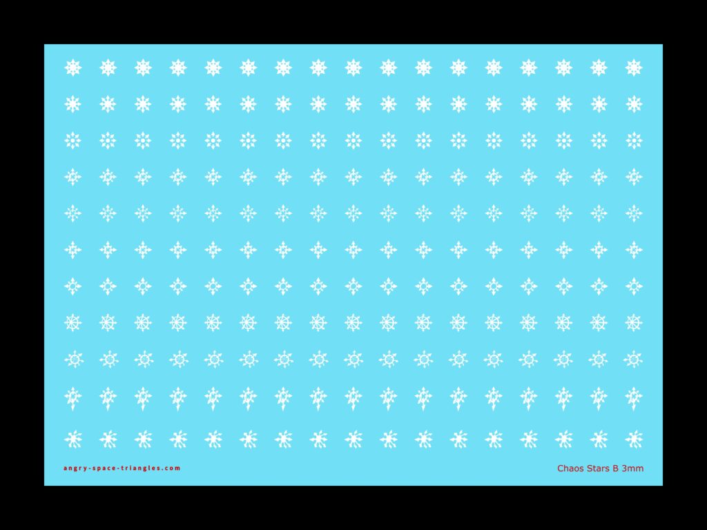 White Chaotic Warhammer Compatible Decals