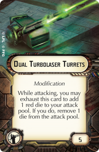 Star Wars Armada - Dual TurboLaser Turrets card