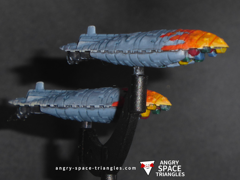 Painted Rebel Transports in Blue Grey for Star Wars Armada