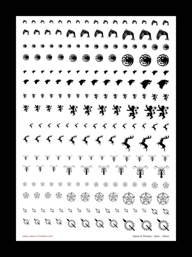 Game of Thrones themed decals