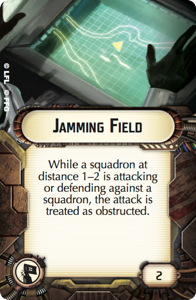Star Wars Armada - Jamming Fields card