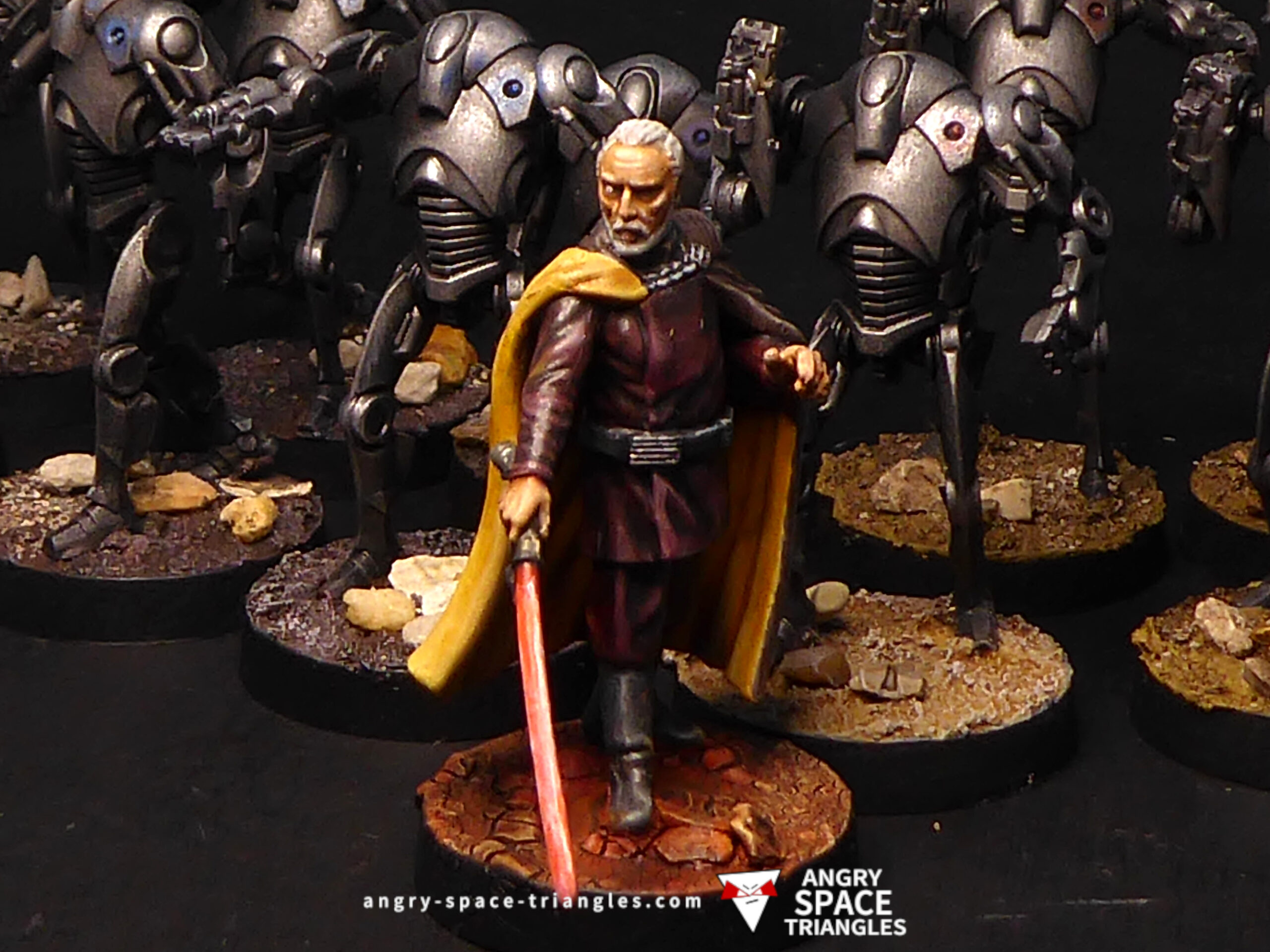 Count Dooku and two units of B2 Super Battle droids