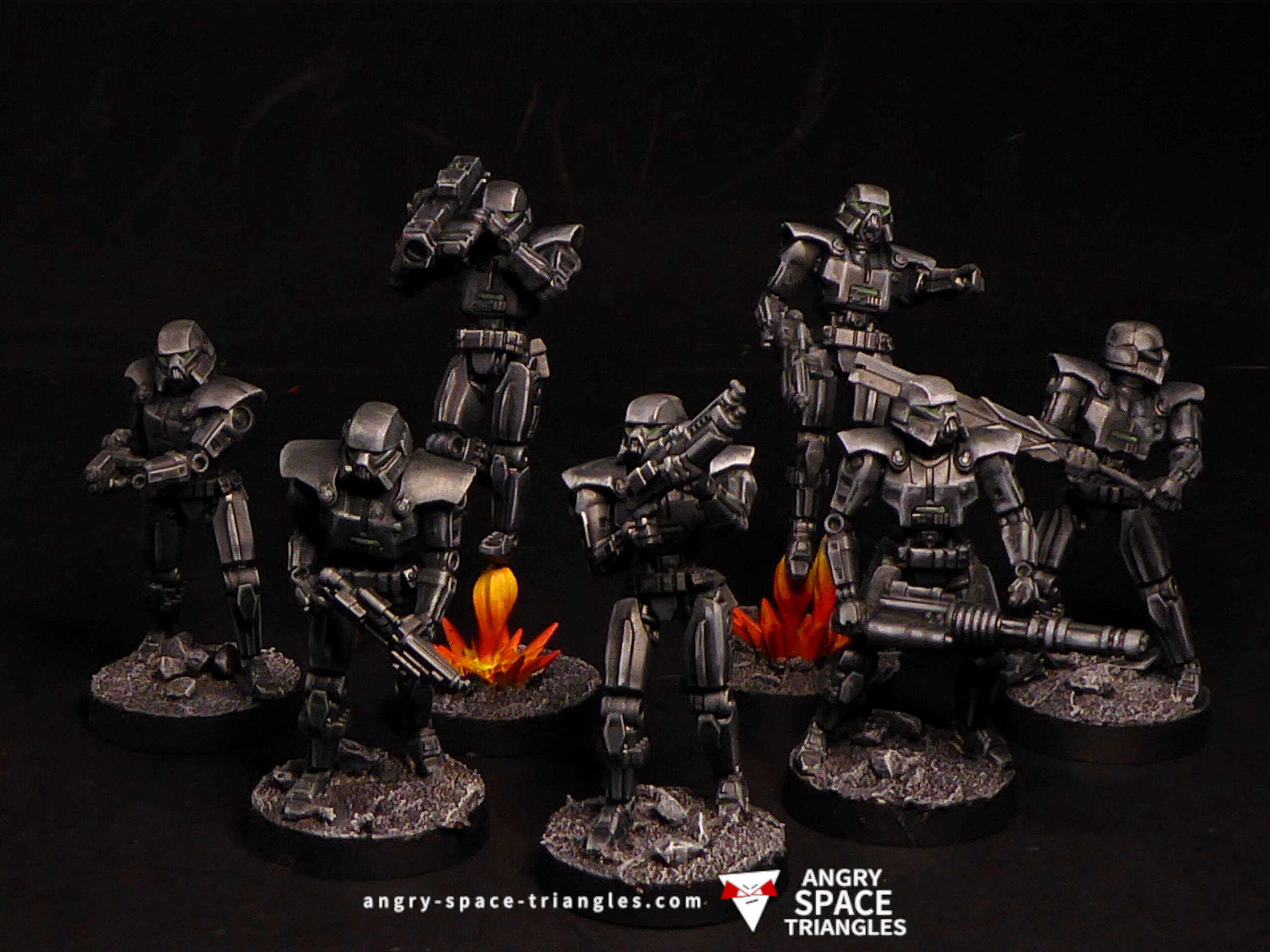 unit of painted dark troopers for star wars legion