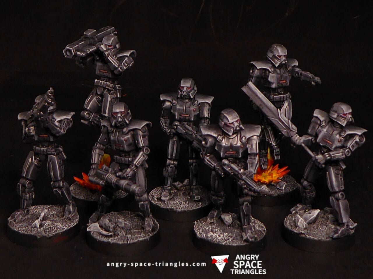 Star Wars Legion painting Commission Dark Troopers and Moff Gideon