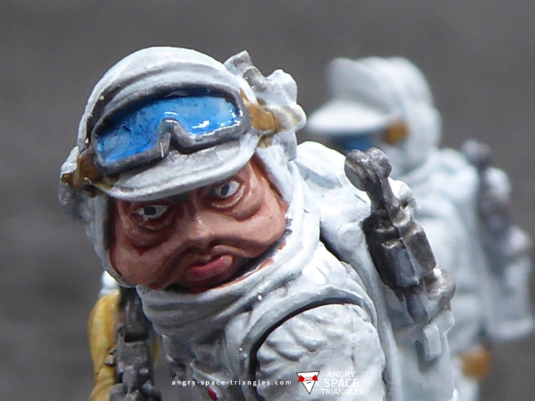 Painted Veterans and 1.4 FD Laser Canon for Star Wars Legion - Hoth Snow - Close up 6