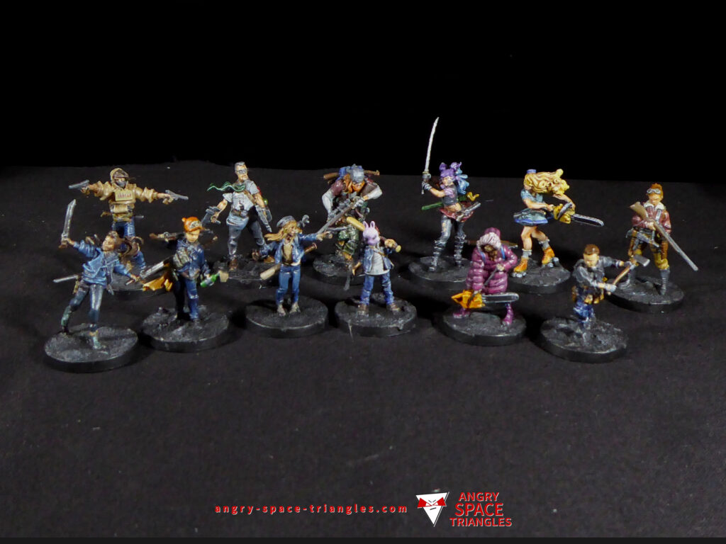 Painted Zombicide 2nd edition player characters
