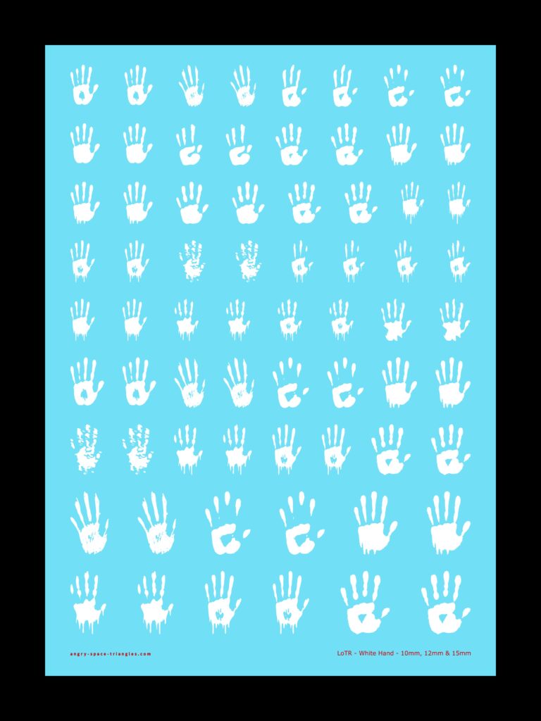 White Hand of Saruman decals, in white