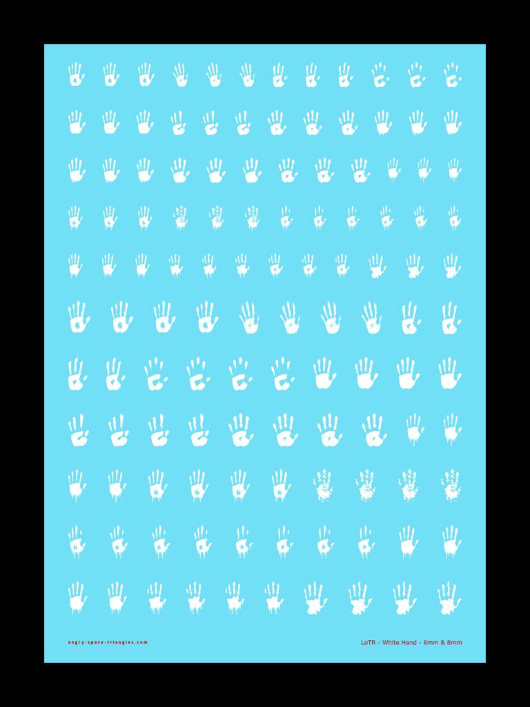 White Hand of Saruman decals, in white