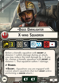 Star Wars Armada - Biggs Darklighter card
