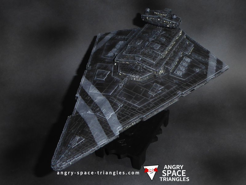Star Wars Armada -  Painted Imperial Star Destroyer in Black with Grey Stripes