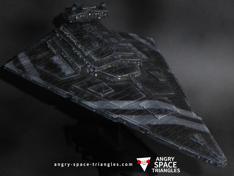 Painted Imperial Star Destroyer in Black and Grey