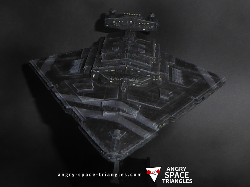 Star Wars Armada -  Painted Imperial Star Destroyer in Black with Grey Stripes
