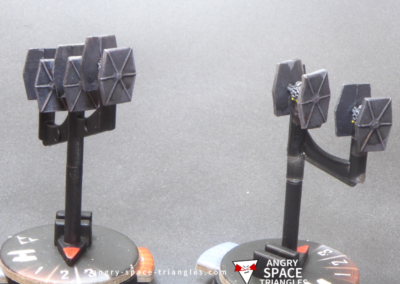 Photo of TIE Fighters in grey