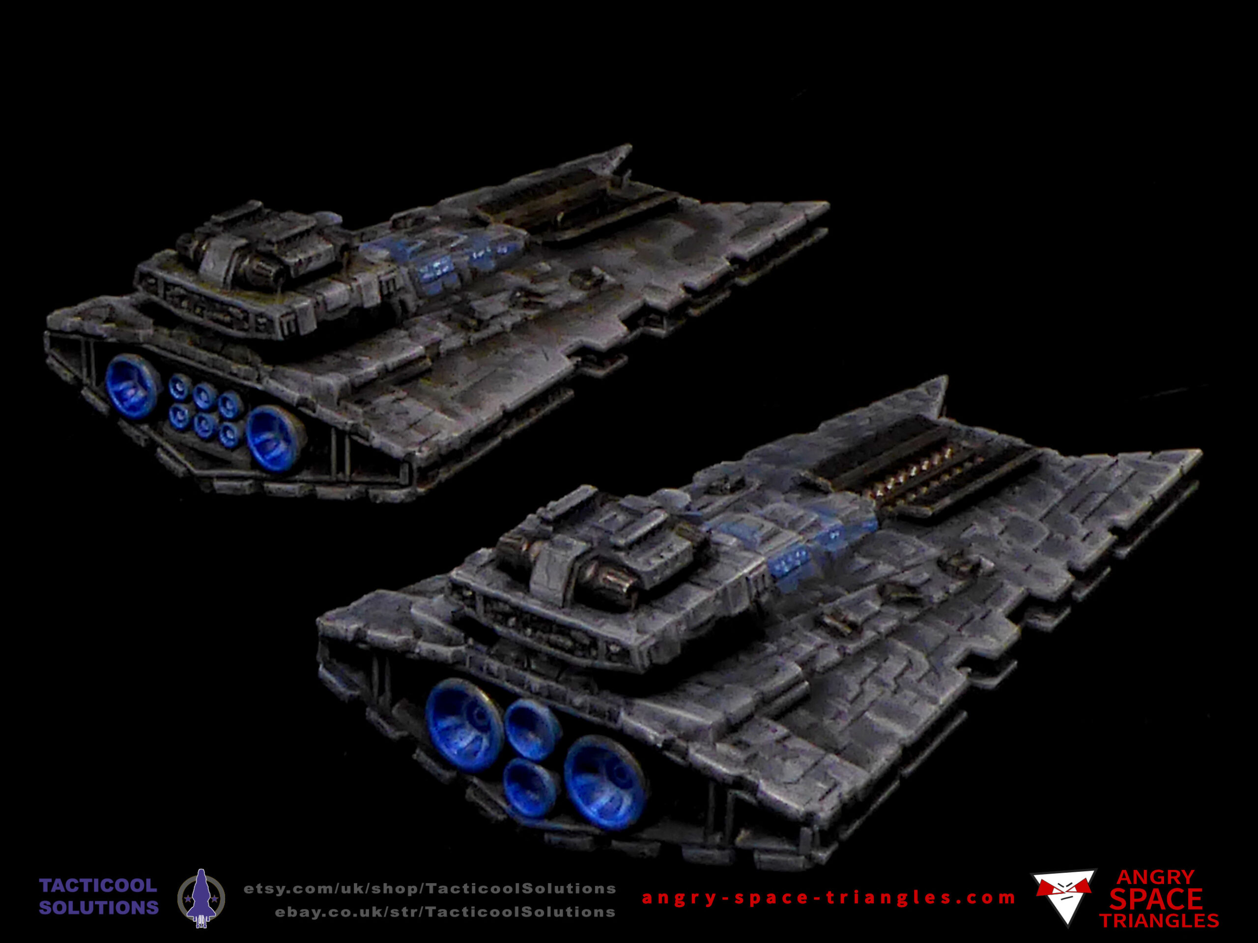 Pair of painted Gladiator Star Destroyers for Star Wars Armada
