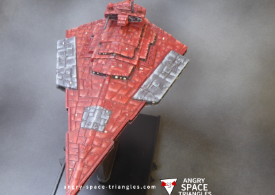 Photo of painted red victory star destroyer