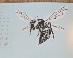 Wasp decals in black-and-white